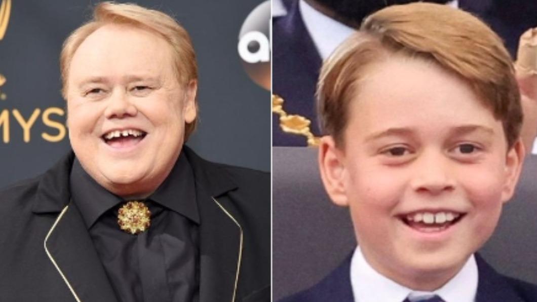 網友發現喬治小王子和已故美國喜劇演員路易安德森(Louie Anderson)撞臉。(翻攝自digamaroff Twitter)
