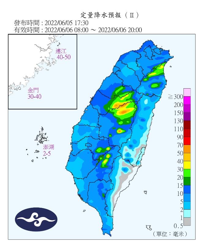 明起梅雨鋒面逐漸靠近,各地都會降雨。(圖/中央氣象局)