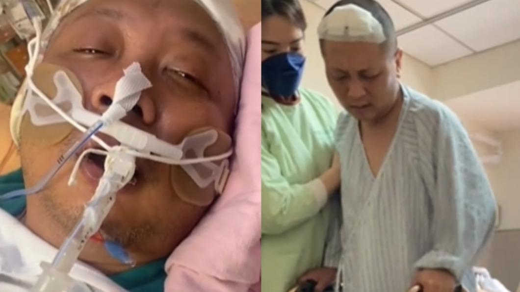 納豆日前腦中風進行了數月的復健。（圖／翻攝自依依臉書）