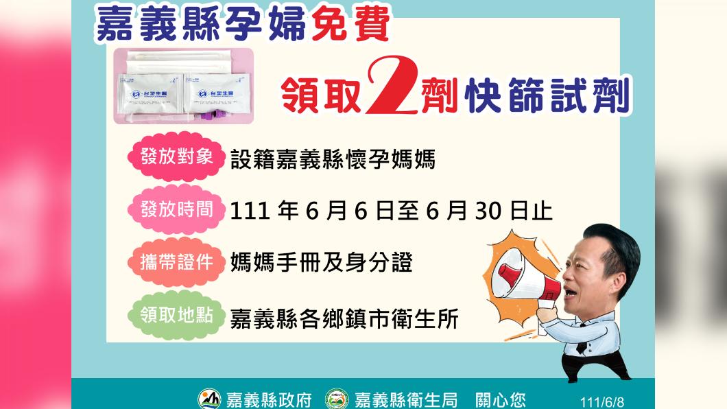 嘉義縣提醒孕婦防疫保護 贈快篩試劑2劑
