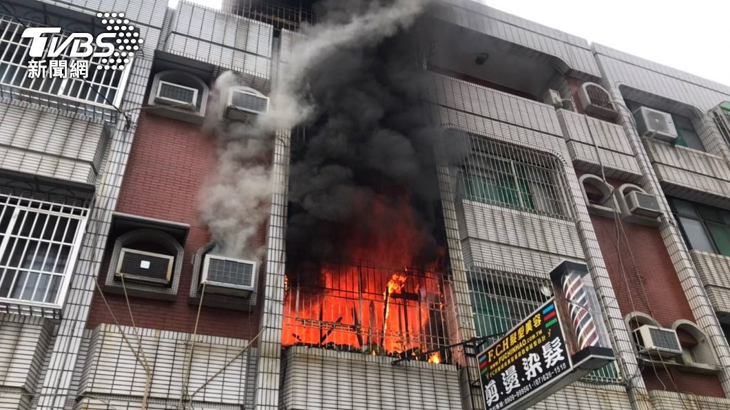 岡山民宅清晨惡火!8旬翁灼傷 7旬婦住院返家慘成焦屍