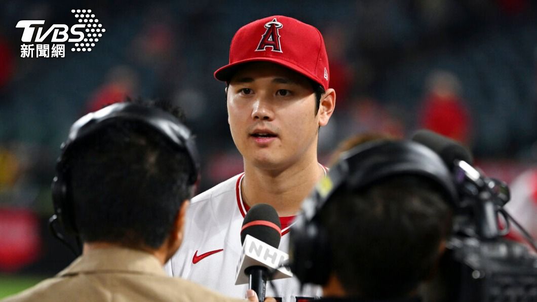 大谷翔平賽後受訪，表示接下來要拿「14連勝」。（圖／達志影像美聯社）