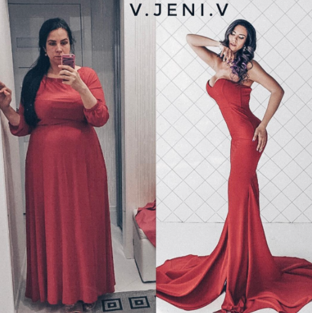 Evgenia生完二胎後，體重已經飆升到125公斤。（圖／翻攝自v.jeni.v IG）