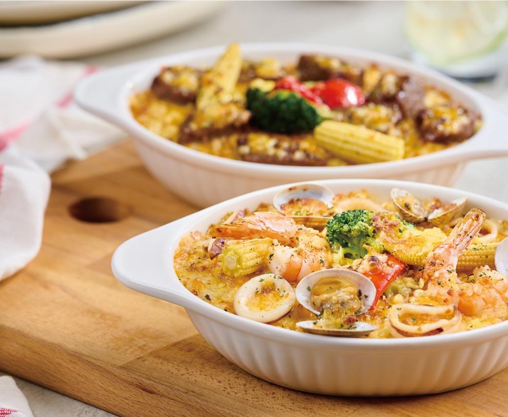 西堤一口氣推出3道全新美味焗飯。(圖/業者提供)