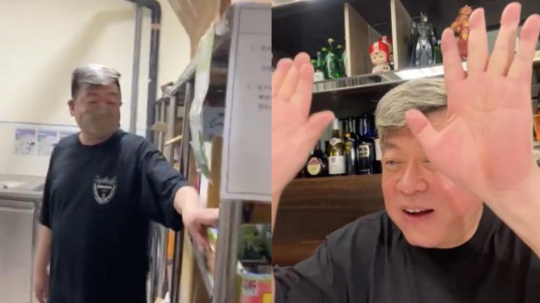 孫德榮到社區垃圾區開直播。(圖/翻攝自孫腫來了臉書)