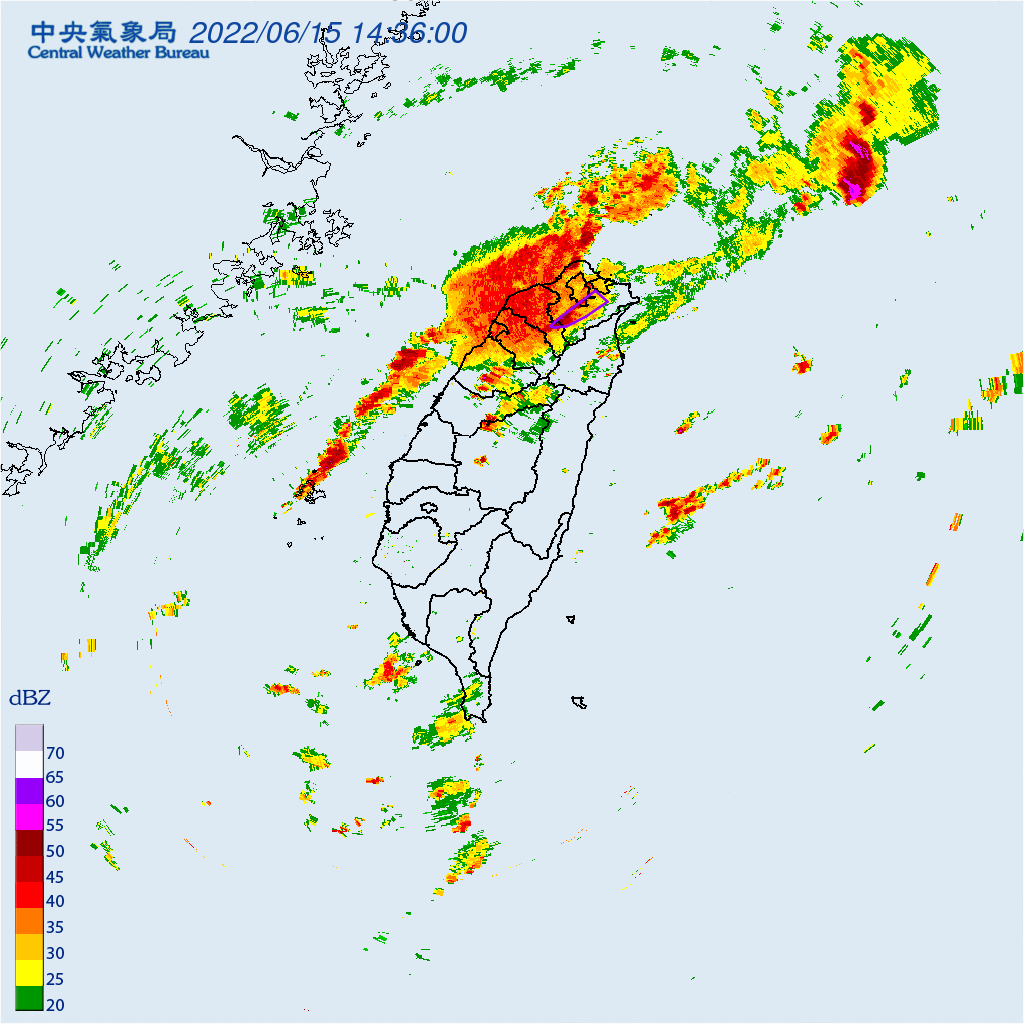 旺盛發展的對流常伴隨打雷、閃電與劇烈降雨,並可能出現較強陣風甚或伴隨冰雹發生。(圖/氣象局)
