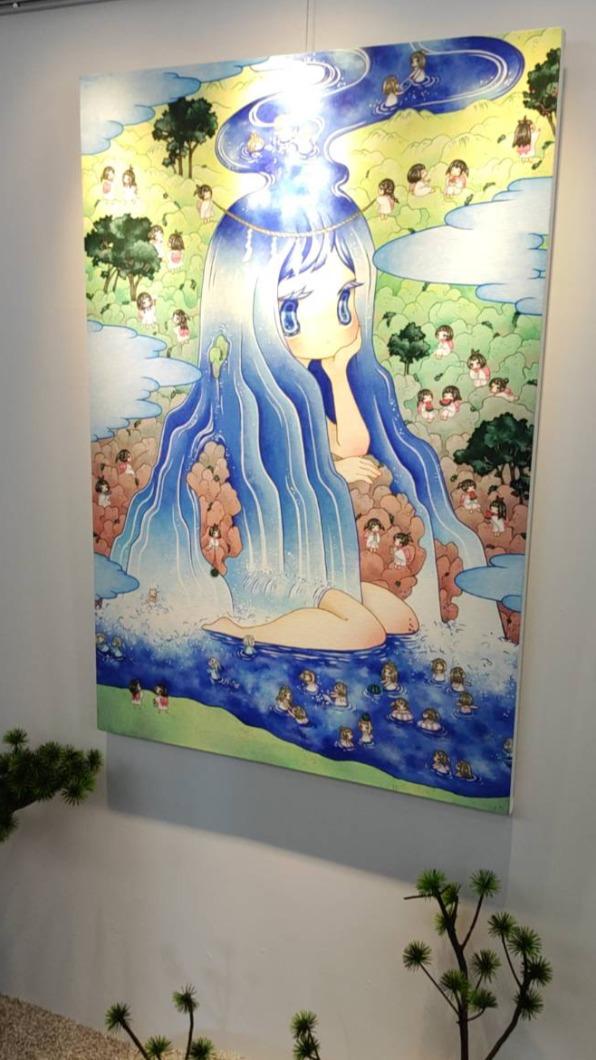 金田涼子兩幅畫作 各以約150萬的高價被收藏/圖 HRD Artist Label
