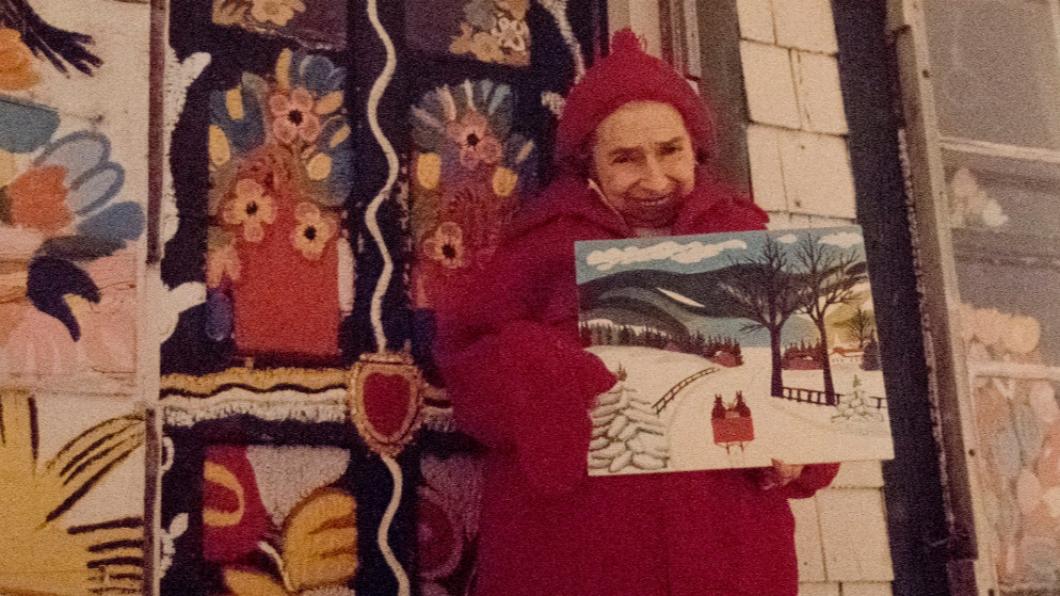加拿大民間藝術家路易絲(Maud Lewis)。(圖/翻攝自推特)