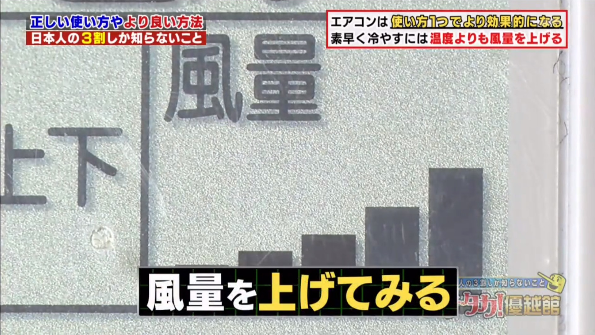 日本節目曾進行一項冷氣實測。(圖/翻攝《日本人の3割しか知らないこと》)