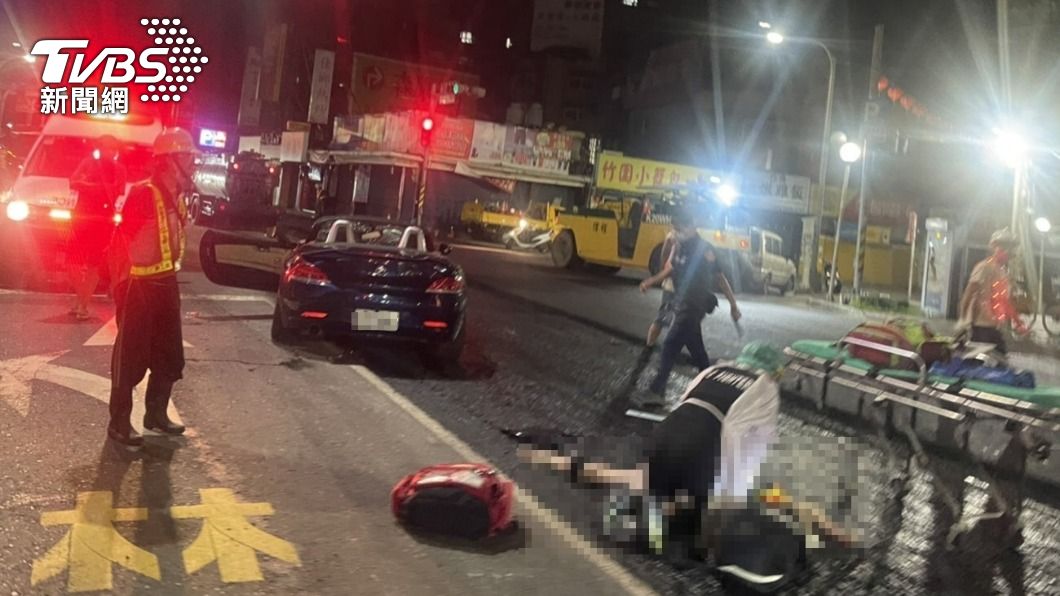 BMW敞篷女酒駕奪命!高速衝進「鋪路工地」撞死工人