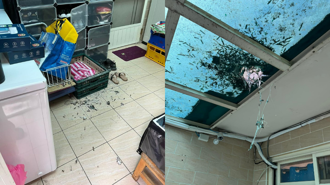 鄰居超沒品!家中滿地菸蒂和菸灰 抬頭見採光罩燒出大洞