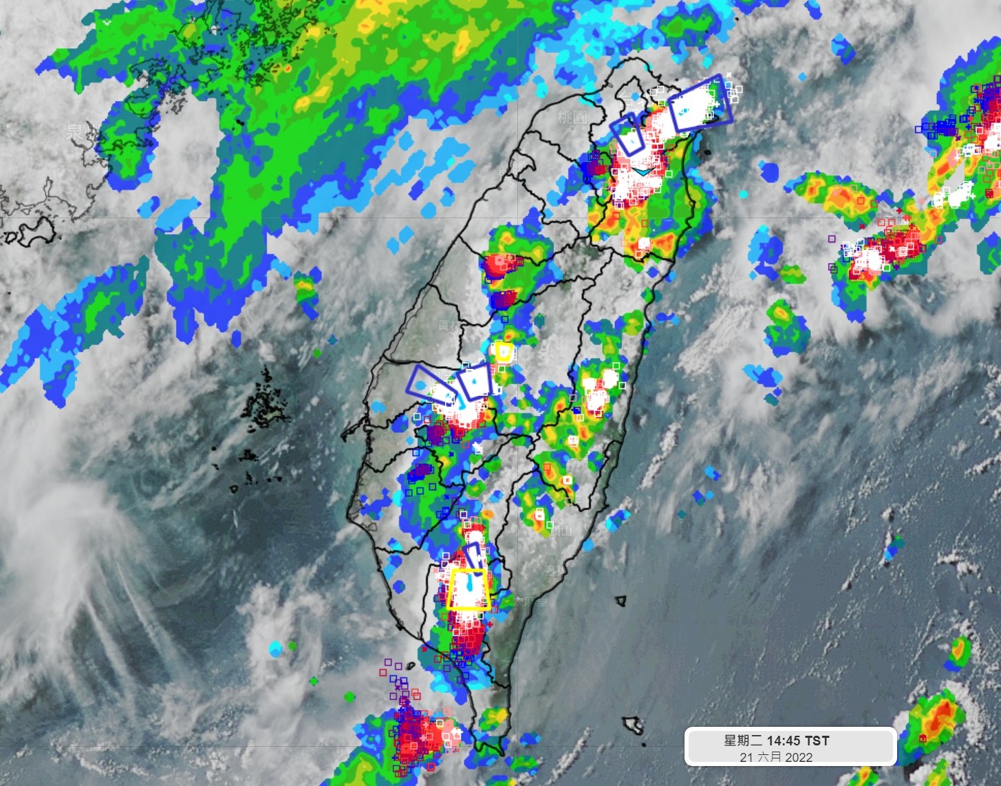 熱對流旺盛。(圖/翻攝自天氣風險 WeatherRisk臉書)