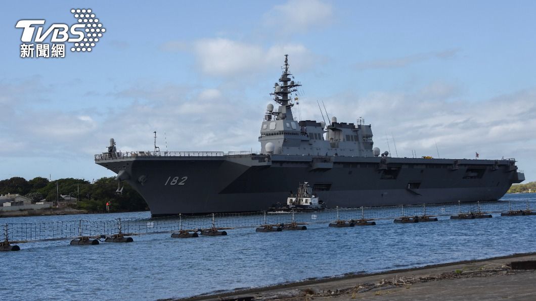 日本自衛隊現役伊勢號護衛艦出席2018年環太平洋軍演。(圖/達志影像美聯社)