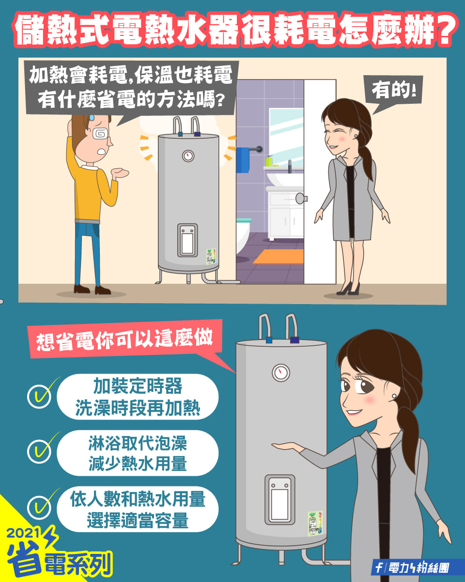 熱水器省電3絕招。（圖／翻攝自台電電力粉絲團臉書）