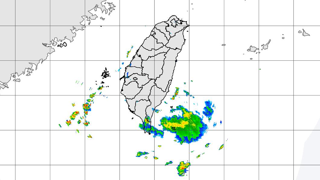 今早7:10分雷達合成回波圖。(圖/中央氣象局提供)