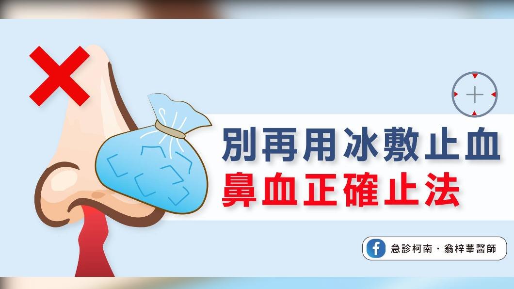 別再用冰敷止血。（圖／翻攝自急診柯南．翁梓華醫師臉書）