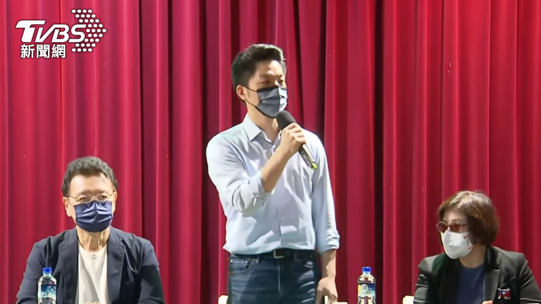 藍委蔣萬安今天和趙少康合體同匡。（圖／TVBS）