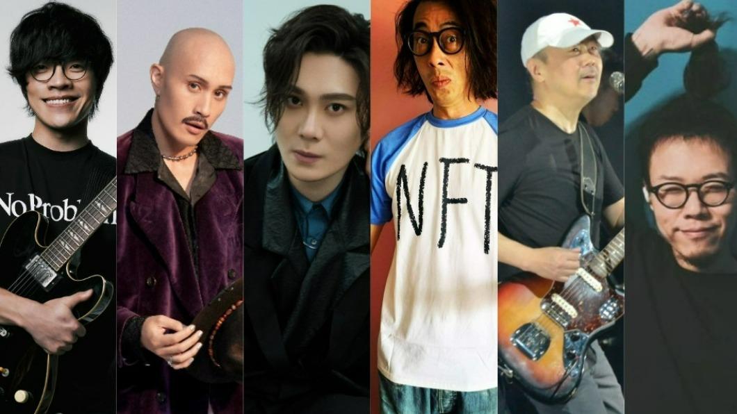 第33屆金曲獎入圍華語男歌手的有盧廣仲（左起）、黃宣、裘德、馬念先、崔健與許鈞。（圖／台視提供、台視提供、翻攝自裘德微博、翻攝自馬念先臉書、翻攝自琴台大劇院微博、翻攝自許鈞微博、翻攝自崔健微薄）
