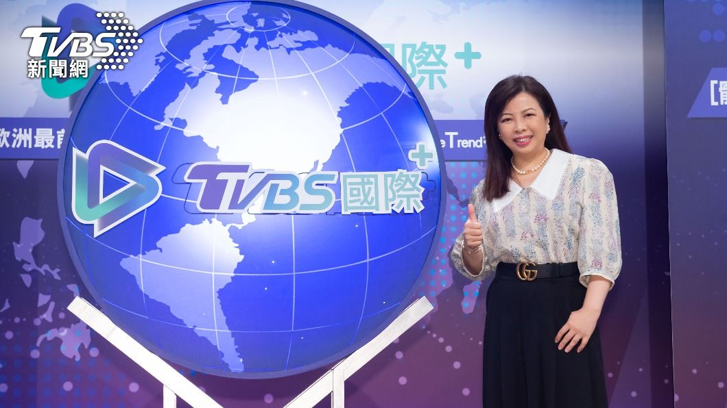 TVBS總經理劉文硯為《TVBS國際+》站台。(圖/TVBS)