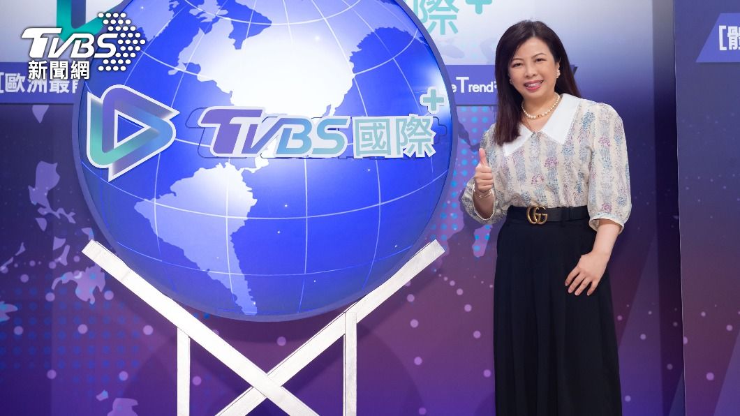 TVBS總經理劉文硯為《TVBS國際+》站台。(圖/TVBS)