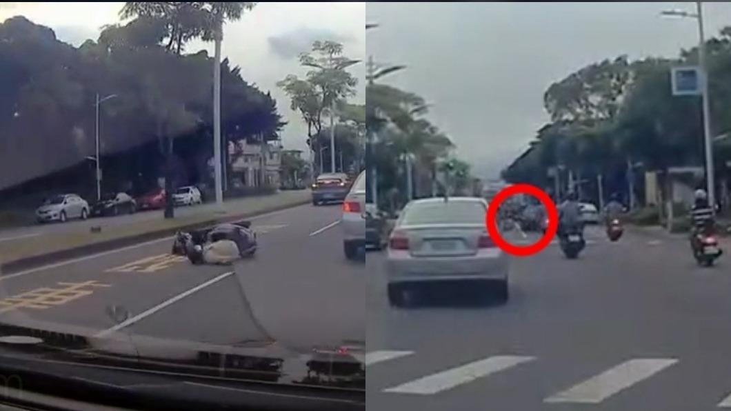 比鬼切更可怕!高雄伯騎車連闖車道 逆向迴轉遭擊墜