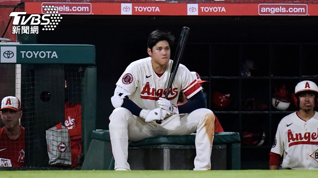大谷翔平今天打擊較低迷。(圖/達志影像美聯社)