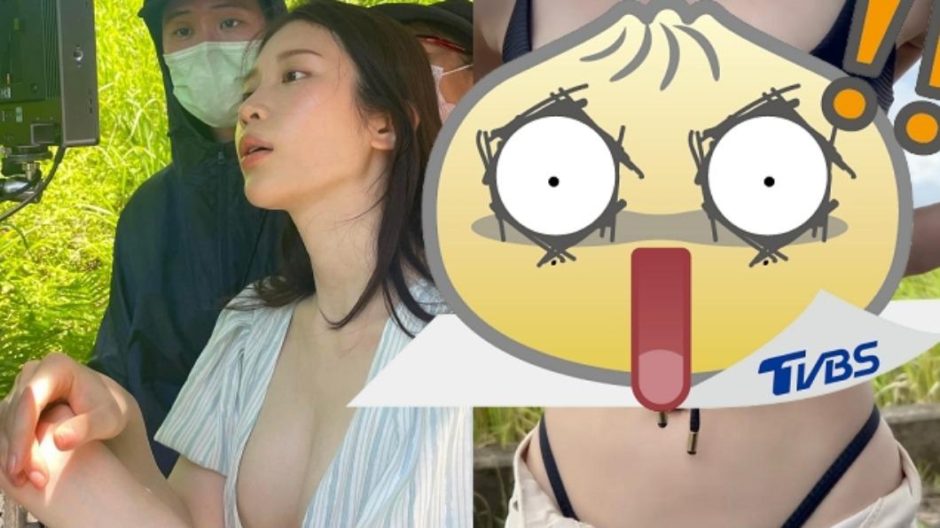 雞排妹胸前挖大洞!細繩栓不住「超兇車頭燈」網鼻血狂噴