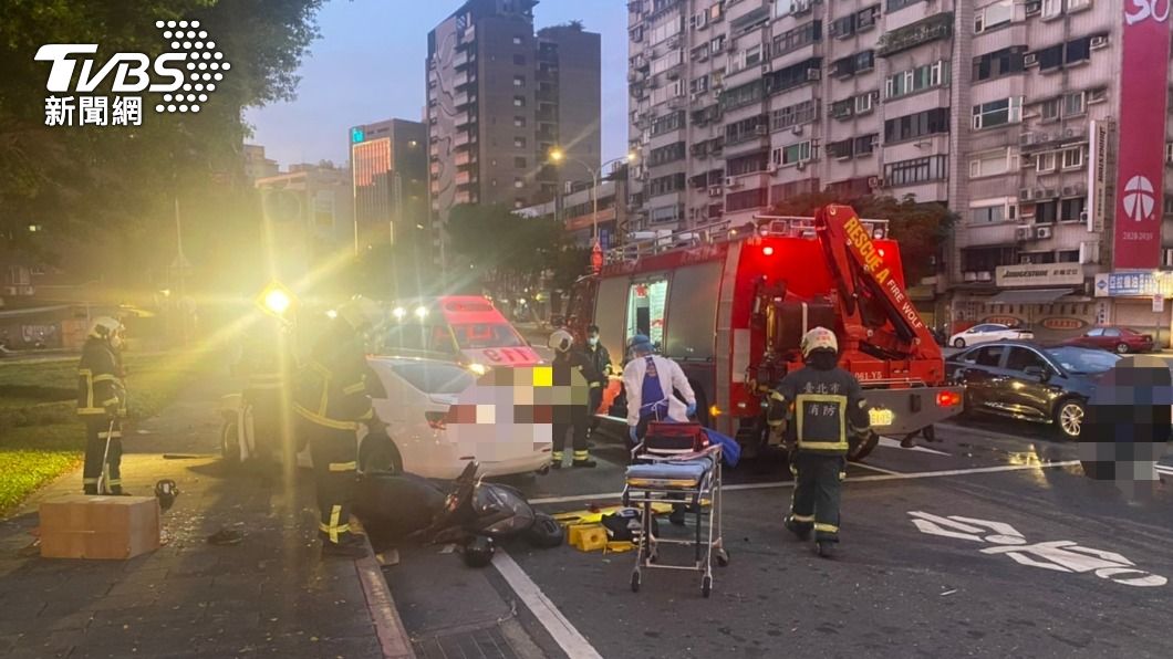 士林凌晨死亡事故！小轎車追撞休旅車、機車　釀1死2傷