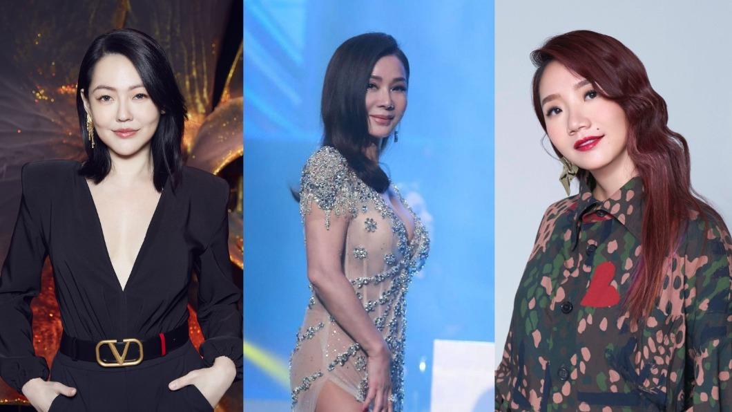 主持天后小S(左起)、陳美鳳和陶晶瑩擔任頒獎嘉賓。(圖/台視提供)