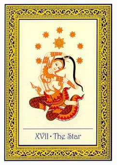 第2張牌為星星牌。(圖/翻攝自小孟老師星座塔羅牌之清水孟臉書)