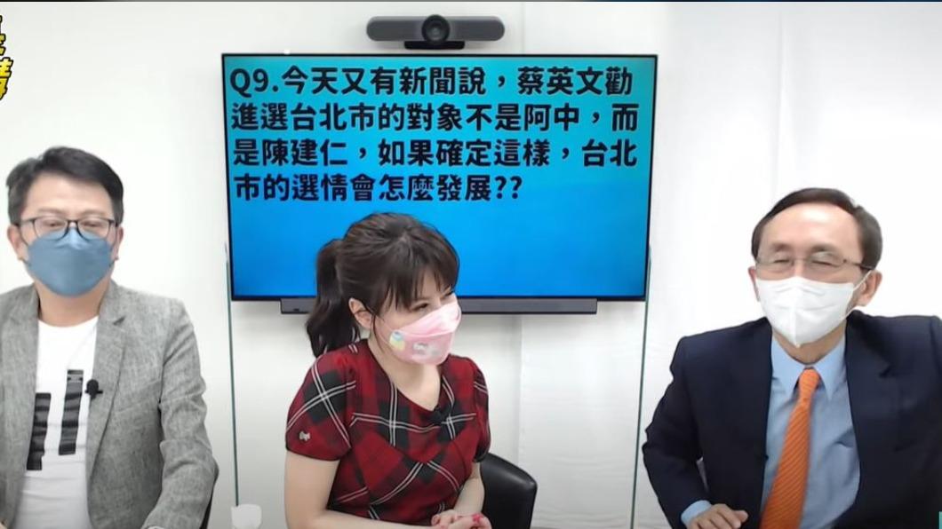 吳子嘉(右)在節目中分析北市長選情。(圖/翻攝自董事長開講YouTube)