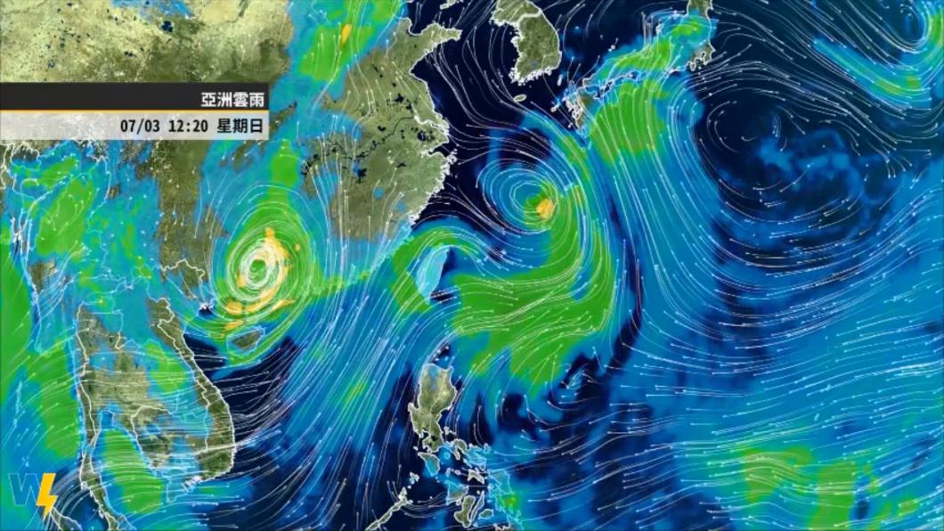 西南部出現午後雷陣機率大。（圖／翻攝自「天氣風險 WeatherRisk」臉書）