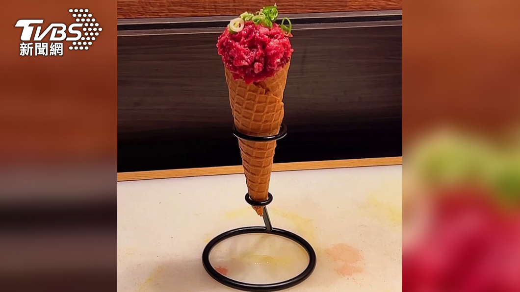 生牛肉吧噗。(圖/葉韋辰攝)