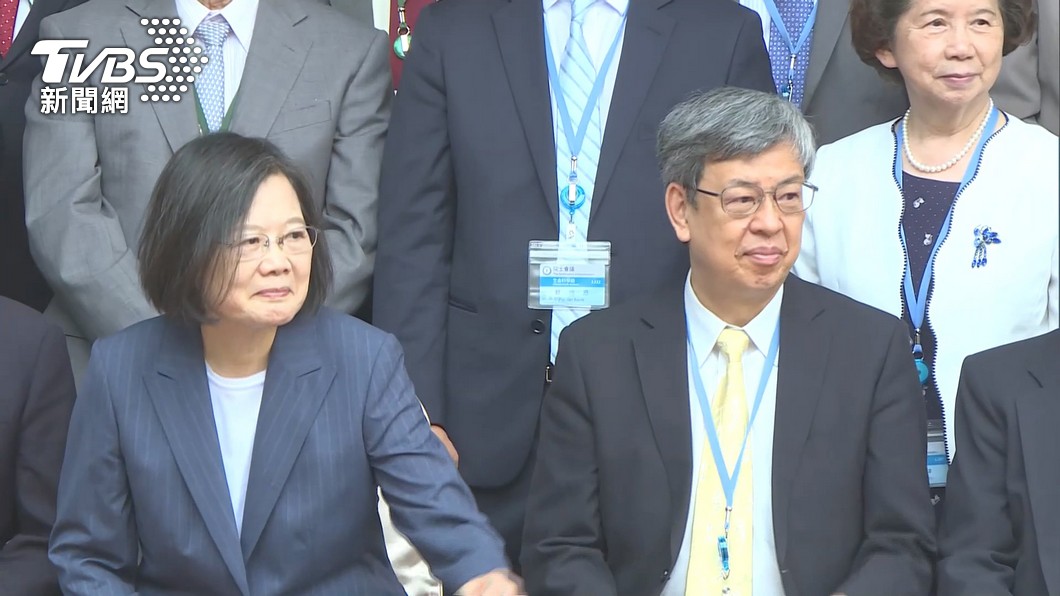總統蔡英文、前副總統陳建仁。(圖/TVBS)