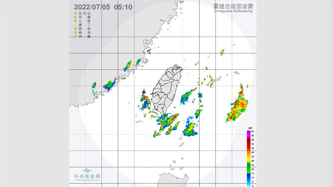 南部局部大雨 其他地區多雲到晴留意午後雷陣雨