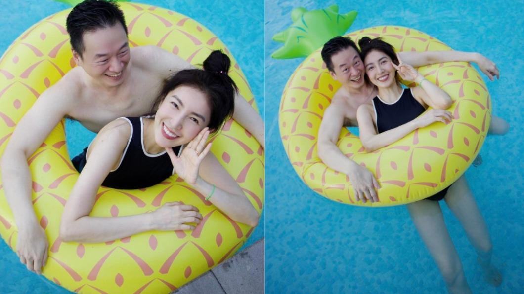嫁給了愛情!楊謹華辣穿泳裝「放閃老公」雪白長腿超吸睛