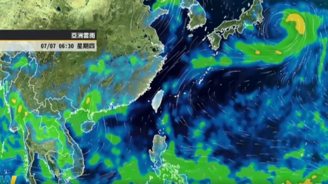 明(7)日起太平洋高壓升起,全台天氣趨欲穩定。(圖/翻攝自「天氣風險 WeatherRisk」臉書)