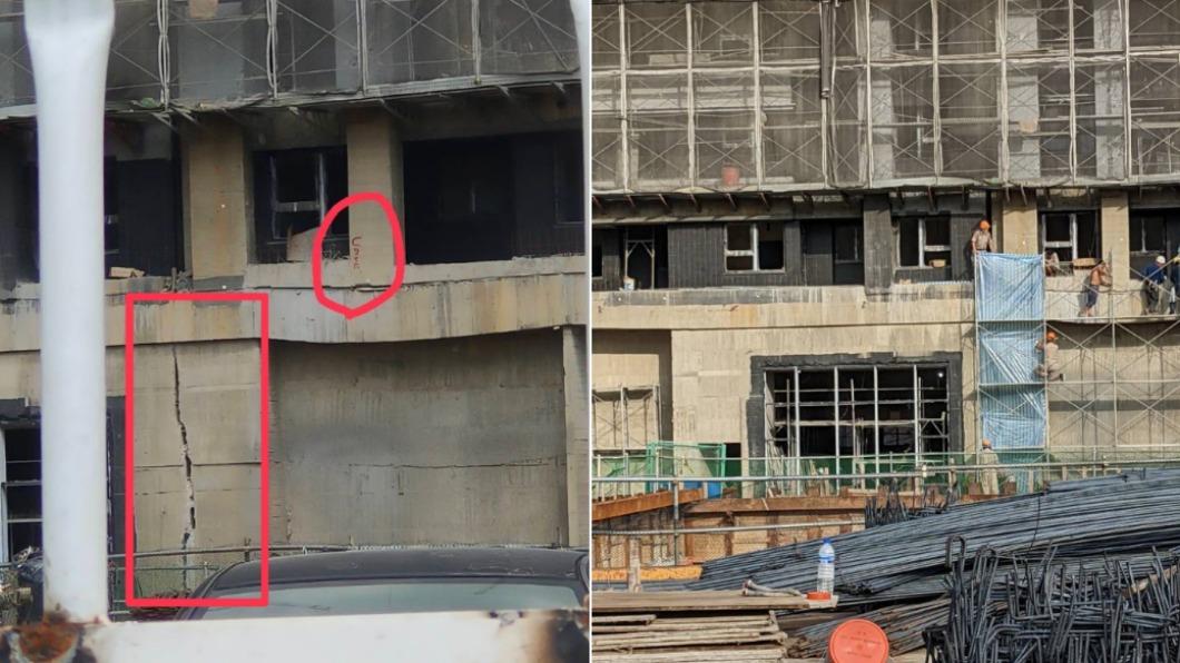 高鐵第一排!青埔建案驚見龜裂扭曲 桃市府稱:安全無虞