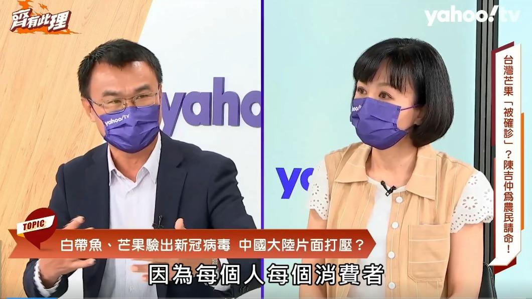 農委會主委陳吉仲呼籲民眾鮭魚少吃兩三成。（圖／翻攝Yahoo TV《齊有此理》）