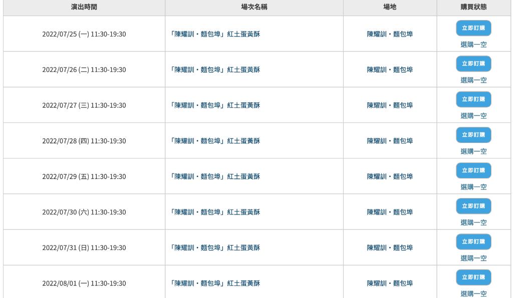 陳耀訓蛋黃酥瞬間秒殺。(圖/翻攝拓元售票系統)
