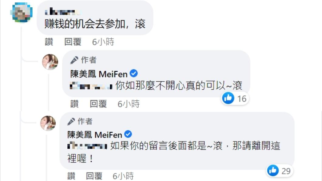 陳美鳳罕見動怒回擊。(圖/翻攝自陳美鳳臉書)