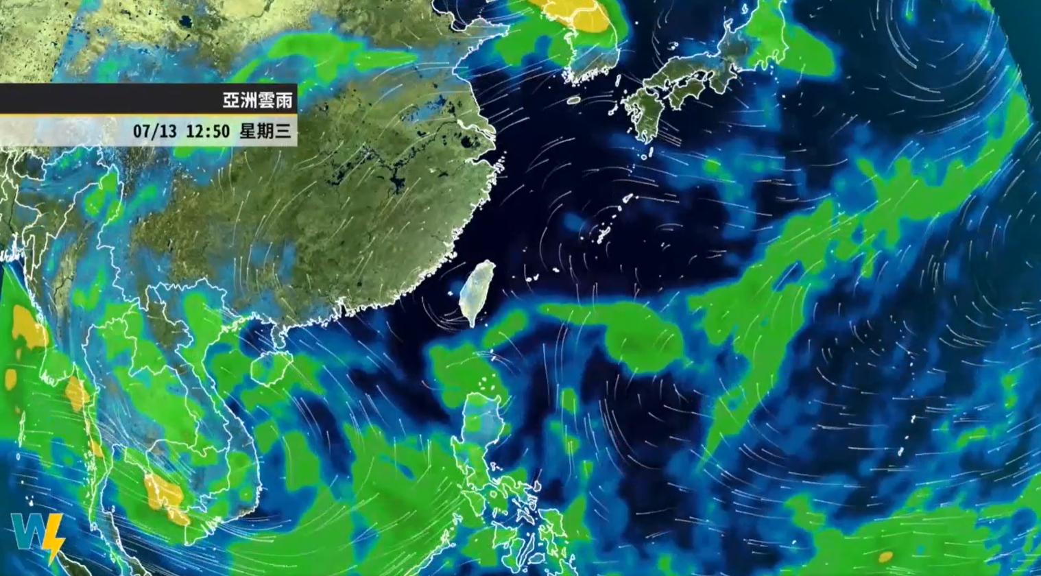 今日午後雷陣雨發生機會較昨日高。(翻攝自「天氣風險 WeatherRisk」臉書)