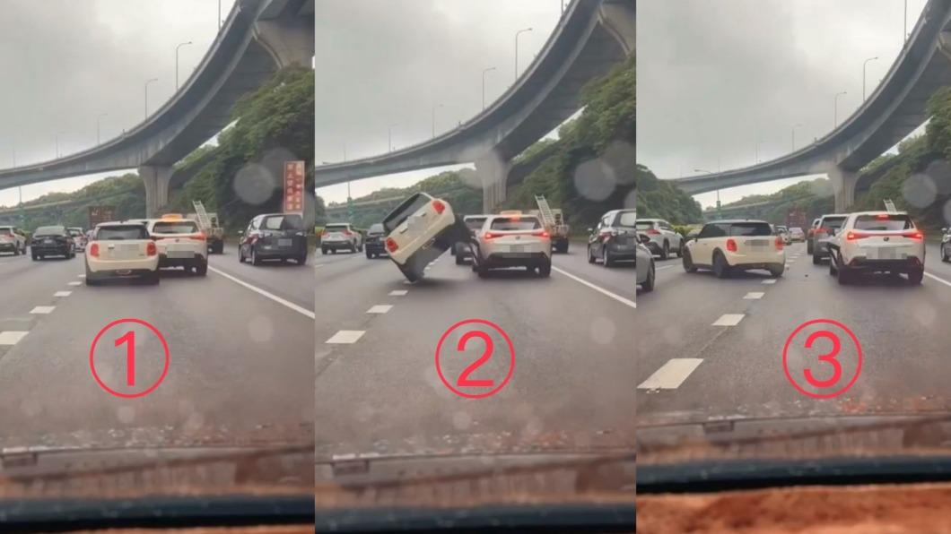 女駕駛追撞前車滑行。（圖／Facebook●【爆廢公社】●）