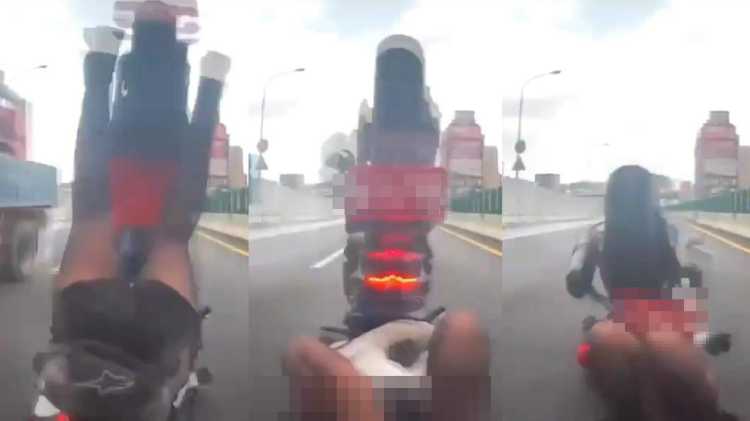 女騎士疑似未注意車況直接追撞前車。(圖/Facebook重機車友 ❘ 各區路況、天氣回報中心)
