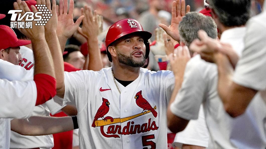 紅雀準名人堂球星普侯斯(Albert Pujols)轟出生涯第685紅不讓。(圖/達志影像美聯社)。