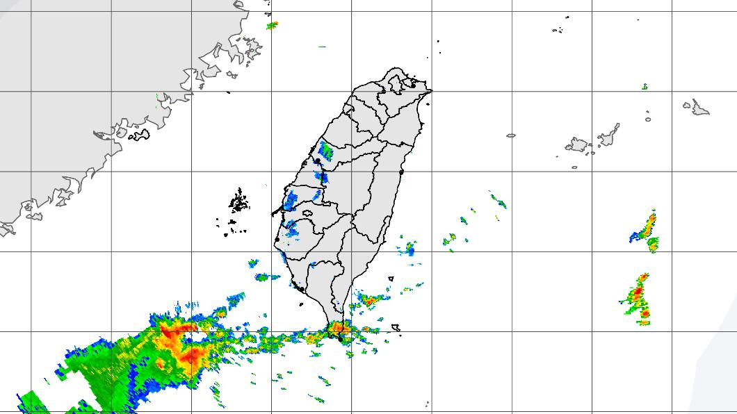14日早上6點50分雷達迴波圖。(圖/氣象局提供)