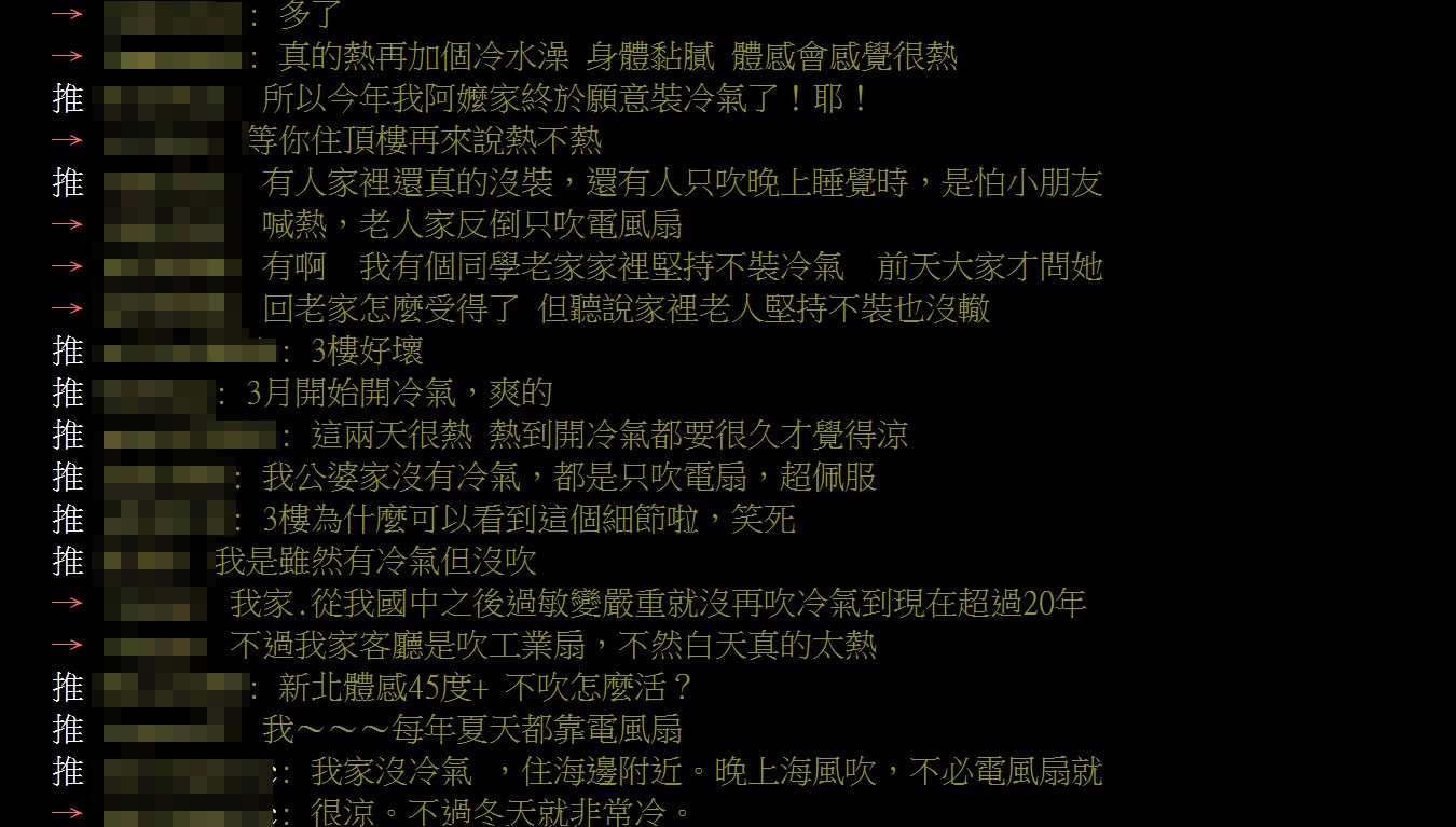 有神人分享自己超過20年都沒開冷氣並分享消暑祕方。(圖/翻攝自PTT)