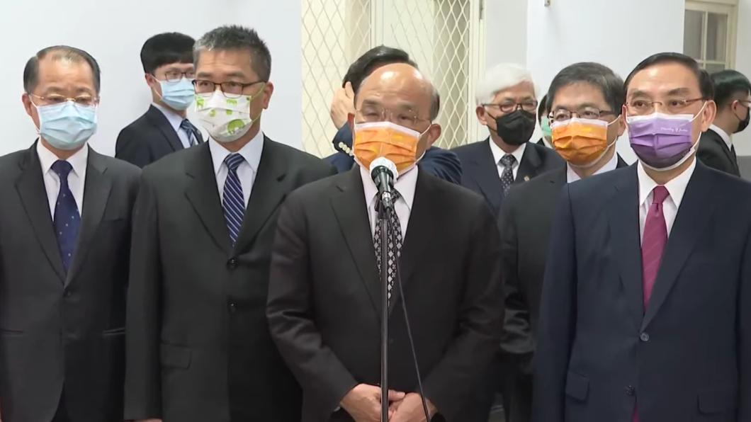 蘇貞昌今上午出席「111年地方公職人員選舉檢警調廉政高層首長選舉查察座談會致詞」。(圖/TVBS)