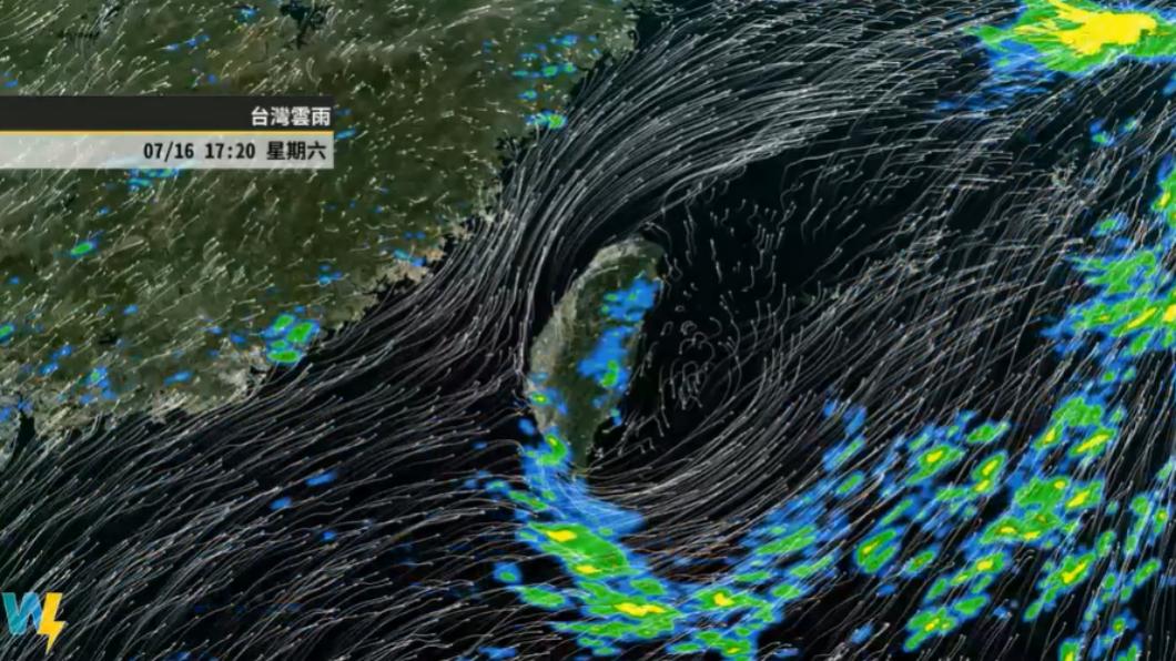 中南部、東部山區今午後有出現局部短時較大雨勢的可能性。(圖/翻攝自天氣風險臉書粉專)