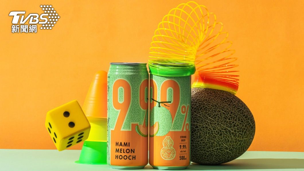 臺虎精釀推出9.99%新品「哈哈哈哈哈密瓜(Hami Melon Hooch)」。(圖/臺虎精釀提供)